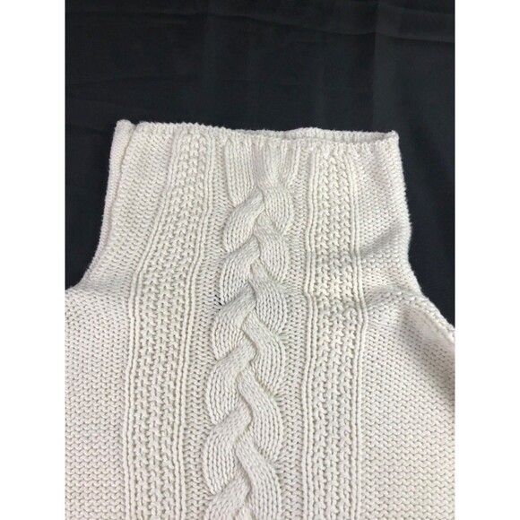 Chaps Women’s Petite XL Cable Knit Turtleneck Sweater Cream Ivory Off-White - Picture 5 of 16